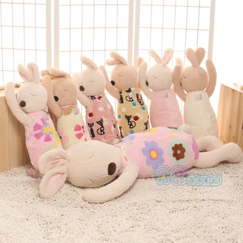 

Candice guo! super cute plush toy le sucre rabbit papa long body sleeping bunny stuffed doll appease toy girls birthday gift 1pc