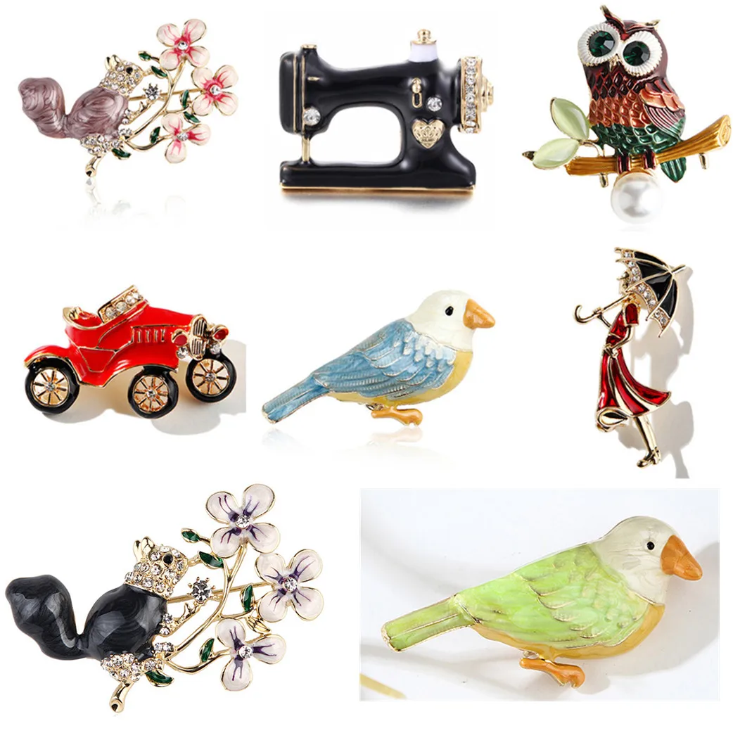 

Crafty Pins Collection Sewing Machine Sewing Kit Tape Measure Brooches For Crafter Seamstress Badges Crafting Gift