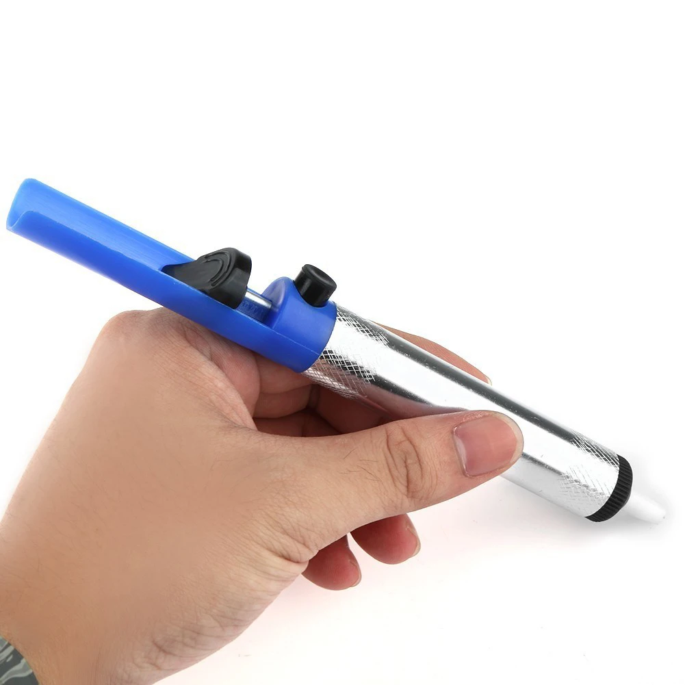 PEGASI Aluminium Tin Solder Sucker Desoldering Gun Pump Remover Suction Removal Device Tool Rated Soldering Iron Pen PEGASI Aluminium Tin Solder Sucker Desoldering Gun Pump Remover Suction Removal Device Tool Rated Soldering Iron Pen