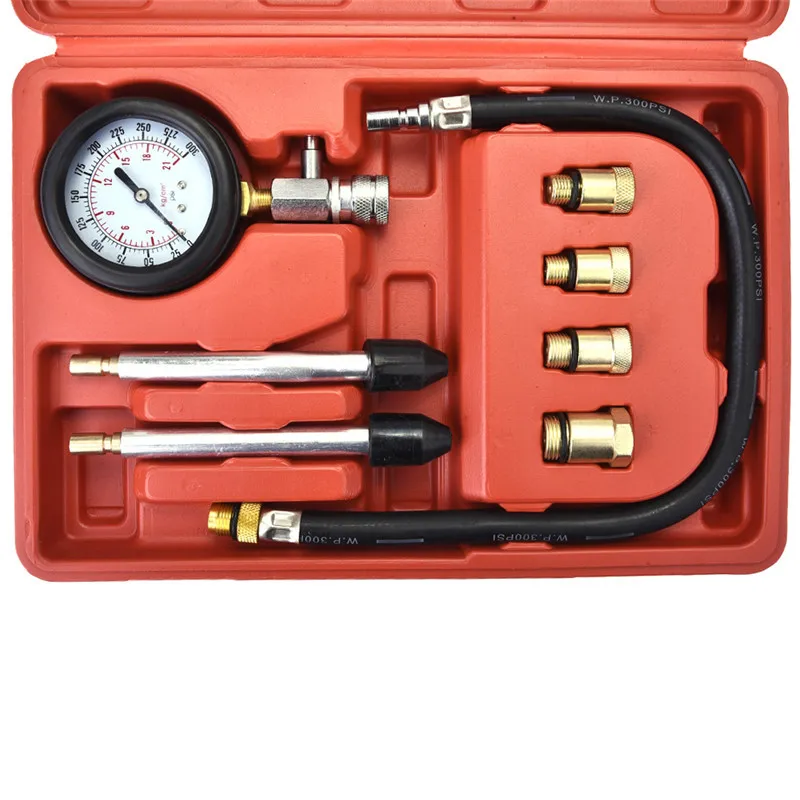Prix pour 8 Pcs/ensemble Nouveau Moteur Jauge de Pression Cylindre Compression Tester Outil De Diagnostic Kit Pour Voiture Universel M10 M12 M14 M18 Prix pour 8 Pcs/ensemble Nouveau Moteur Jauge de Pression Cylindre Compression Tester Outil De Diagnostic Kit Pour Voiture Universel M10 M12 M14 M18