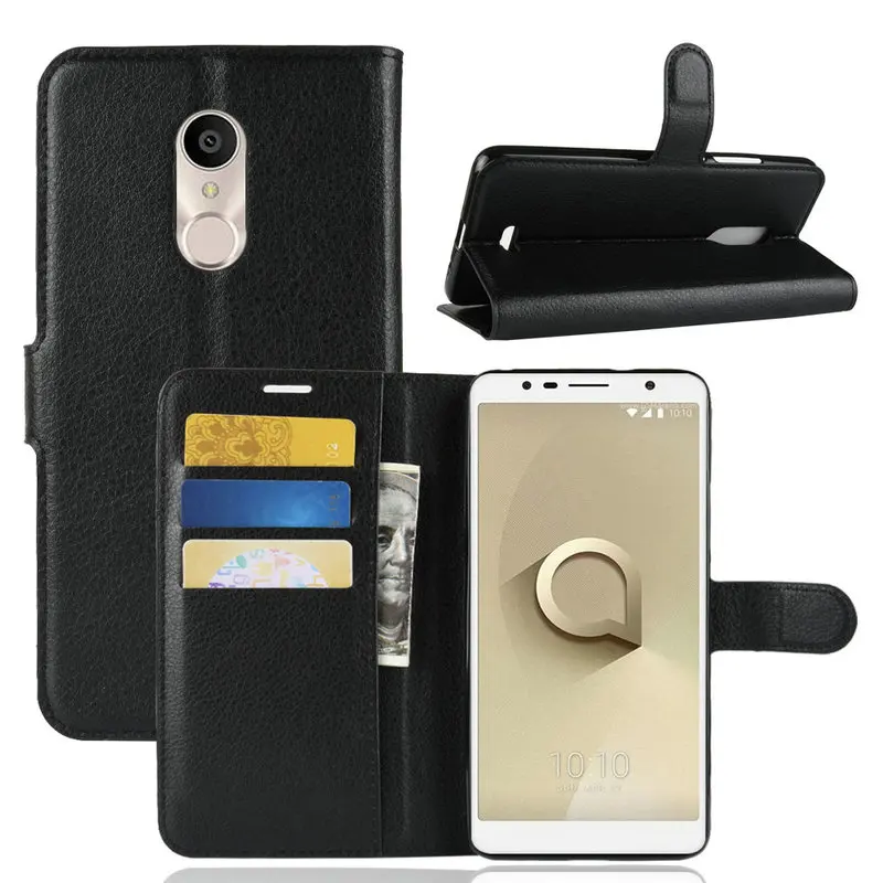 

For Alcatel 3C 1 3 7 Case Wallet Litchi Leather Case for Alcatel 3C 5026A 5026D 3V 1C 1X Book Flip Cover Stand Etui Capa Fundas