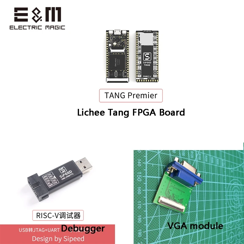 Lichee Tang Risc V FPGA макетная плата запчасти 200 Вт OV2640 камера VGA LVDS модуль сенсорный экран VGA отладчик LVDS - Цвет: F set 1