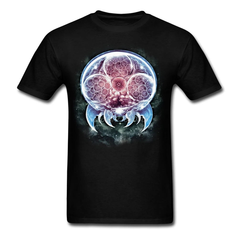 Новые стильные хлопковые футболки мужская черная рубашка с метроидом организм