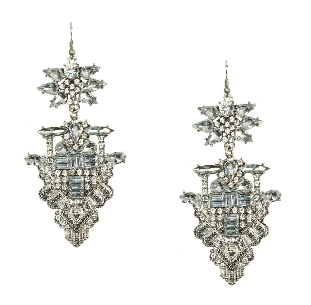 

latest arrival statement earrings, Large costume earrings, Latest hot crystal earrings E10550