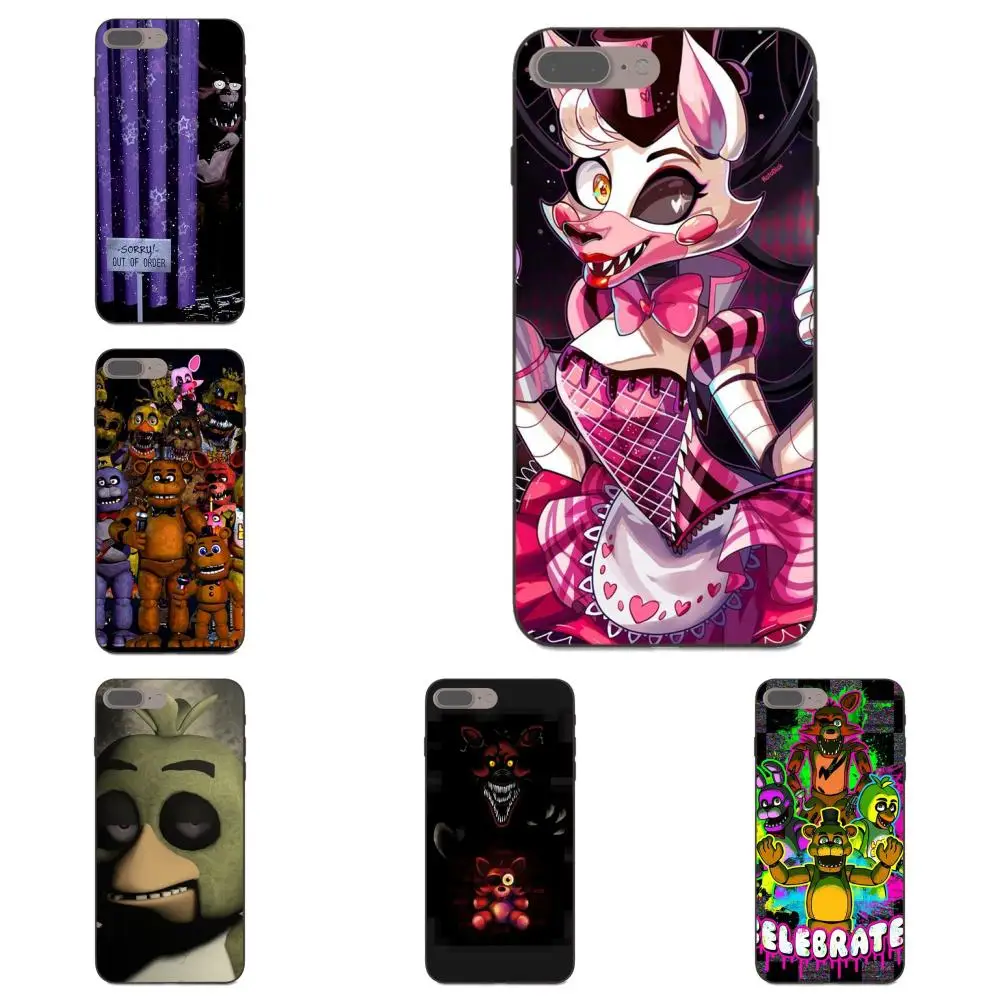 

For Apple iPhone 4 4S 5 5S SE 6 6S 7 8 Plus X XS Max XR Luxury TPU Rubber Phone Case Cute Five Nights At Freddy Fnaf