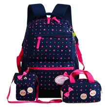 3 шт./компл. для женщин путешествия рюкзаки печати школьная сумка рюкзак Холст ранцы для подростков обувь девочек студентов back pack