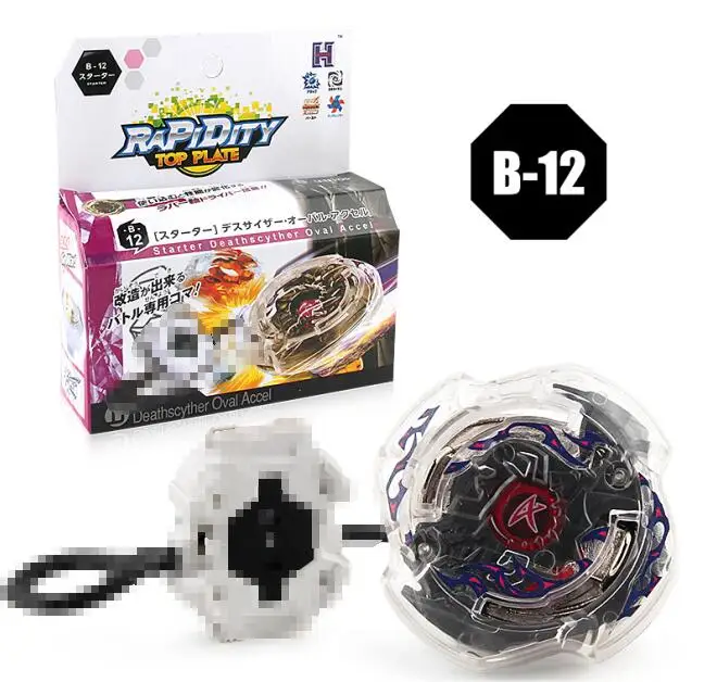 8 стилей Beyblade + launcher 3052 стиль 4D Beyblade B-12 Starter Deathscyther Овальный Accel быстрота верхняя пластина Beyblade игрушка