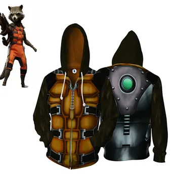 

Movie Avengers Superhero Rocket Raccoon Cospaly Costumes Avengers Hoodies 3D Print Men Women Hoodies Streetwear Casual Cospaly