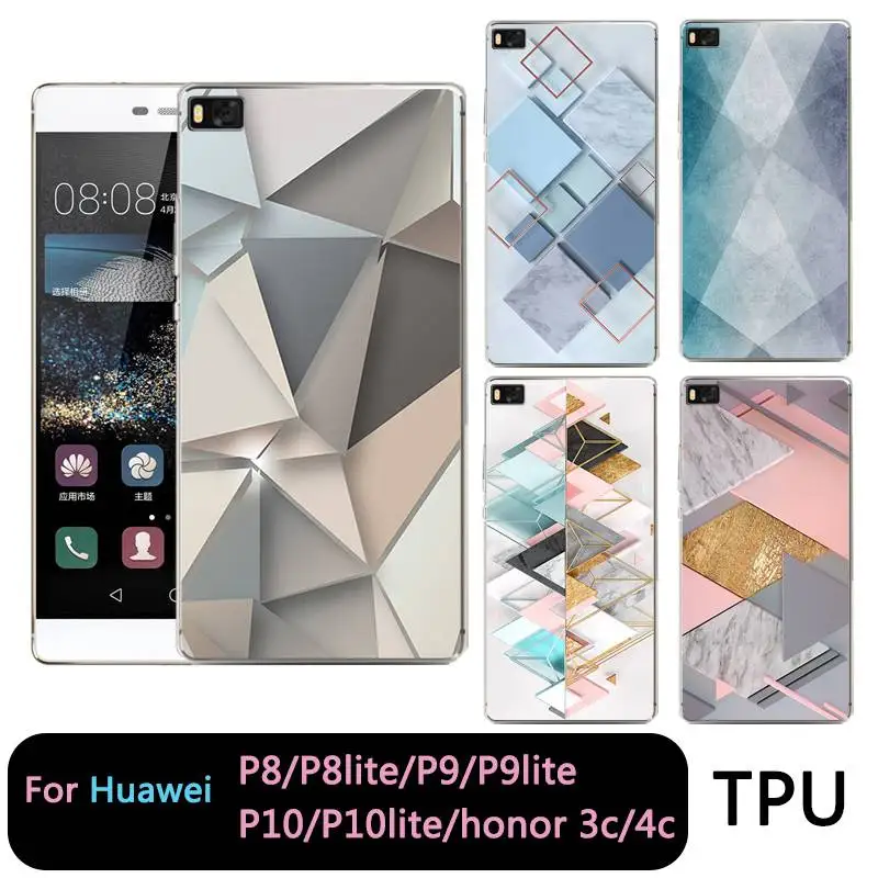 Qmswei ТПУ чехол для телефона huawei P10plus honor7 8 9 Y3 5A 5C 6A 6 S 3c P8 P9lite 4C Краски SoftGrid