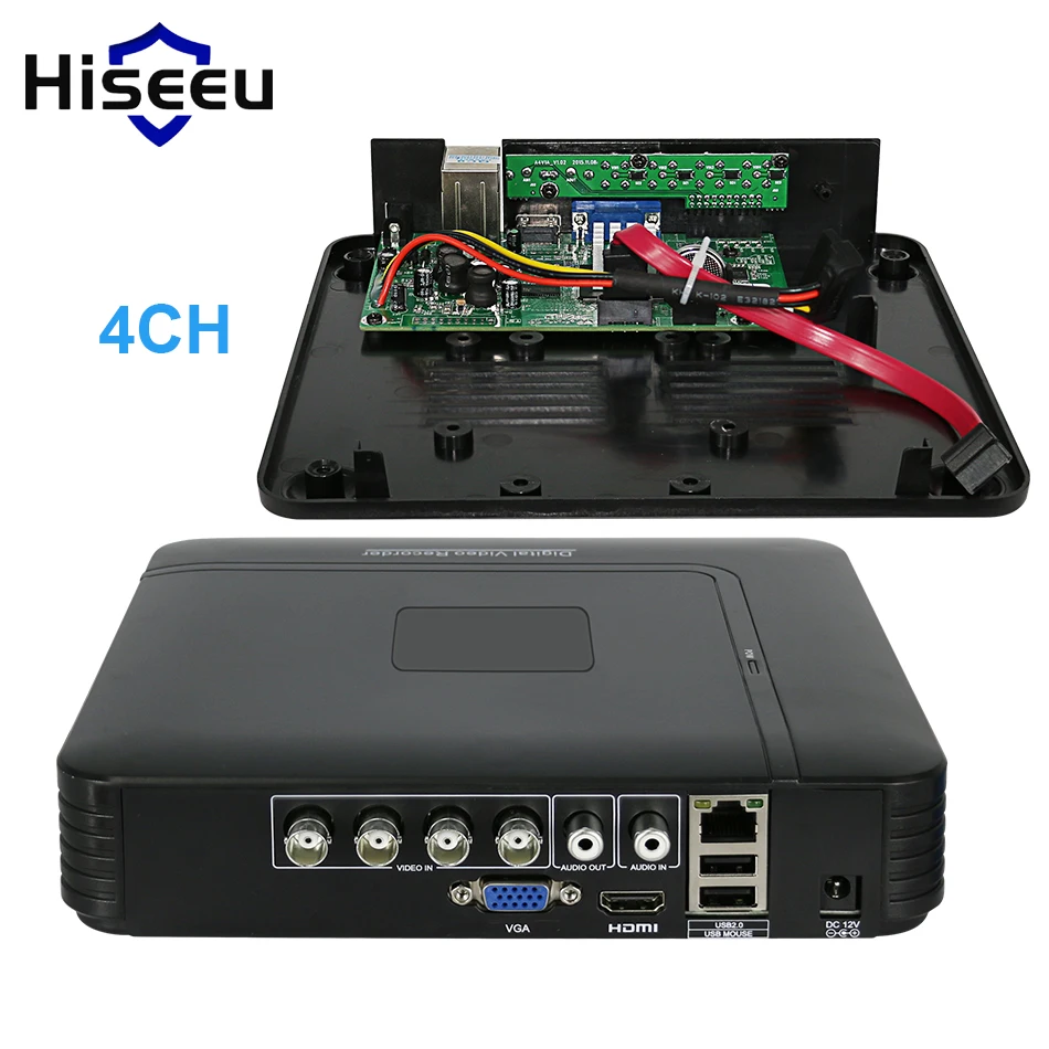5 in 1 CCTV Mini DVR TVI CVI AHD CVBS IP Camera Digital Video Recorder 4CH 8CH AHD DVR NVR CCTV System P2P Security Hiseeu