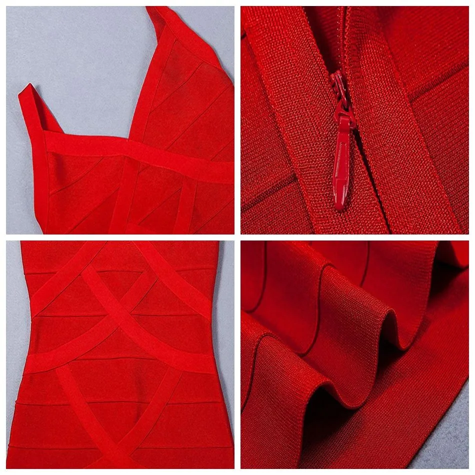 2016-sexy-women-party-Dress-red-black-v-neck-sleeveless-luxury-floor-length-Mermaid-celebrity-cocktail (4)