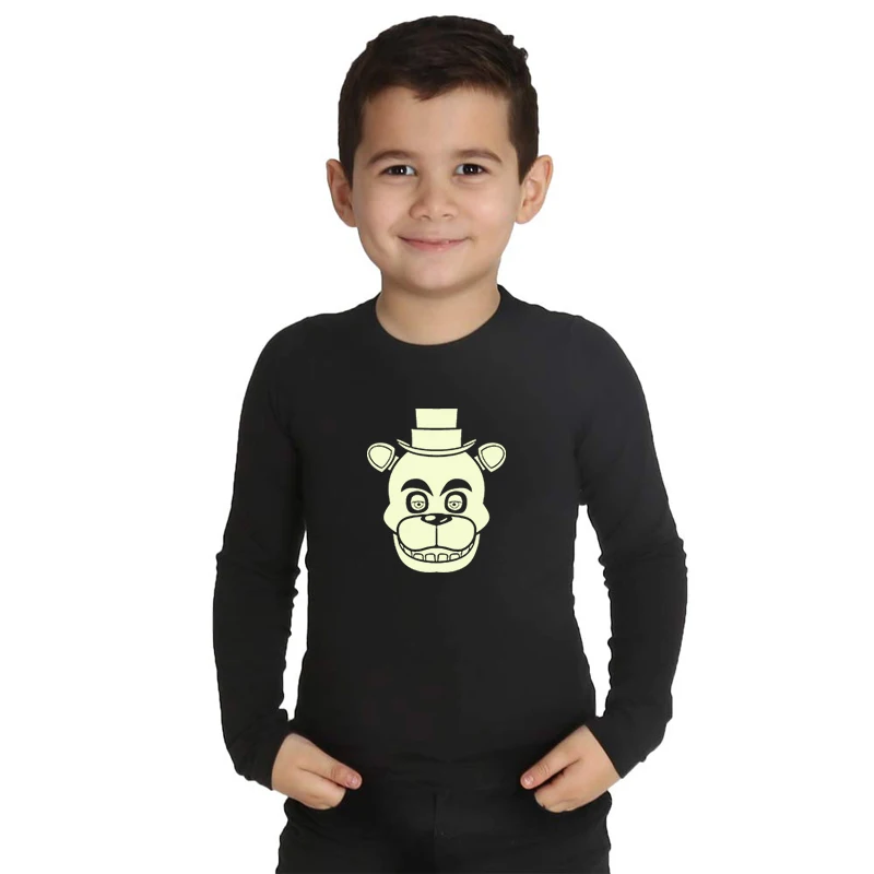 LYTLM/футболка «пять ночей с Фредди» футболка для мальчиков и девочек «Koszulki Meskie» забавные черные футболки «пять ночей с Фредди» Детская одежда