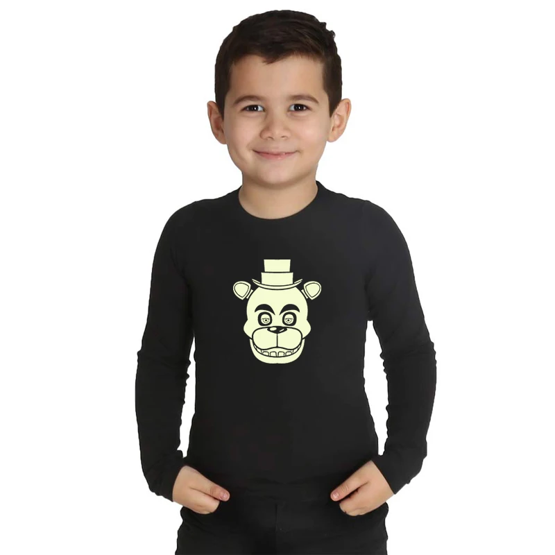 Футболки LYTLM футболка для мальчиков Five Night At Freddy Camiseta футболка с длинными рукавами Roupa Menina Five Nights At Fredd детские топы для девочек