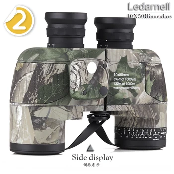 

Military10x50 HD Marine Binoculars Zoom Rangefinder Compass Telescope Eyepiece Waterproof Nitrogen Portable Glimmering Telescope