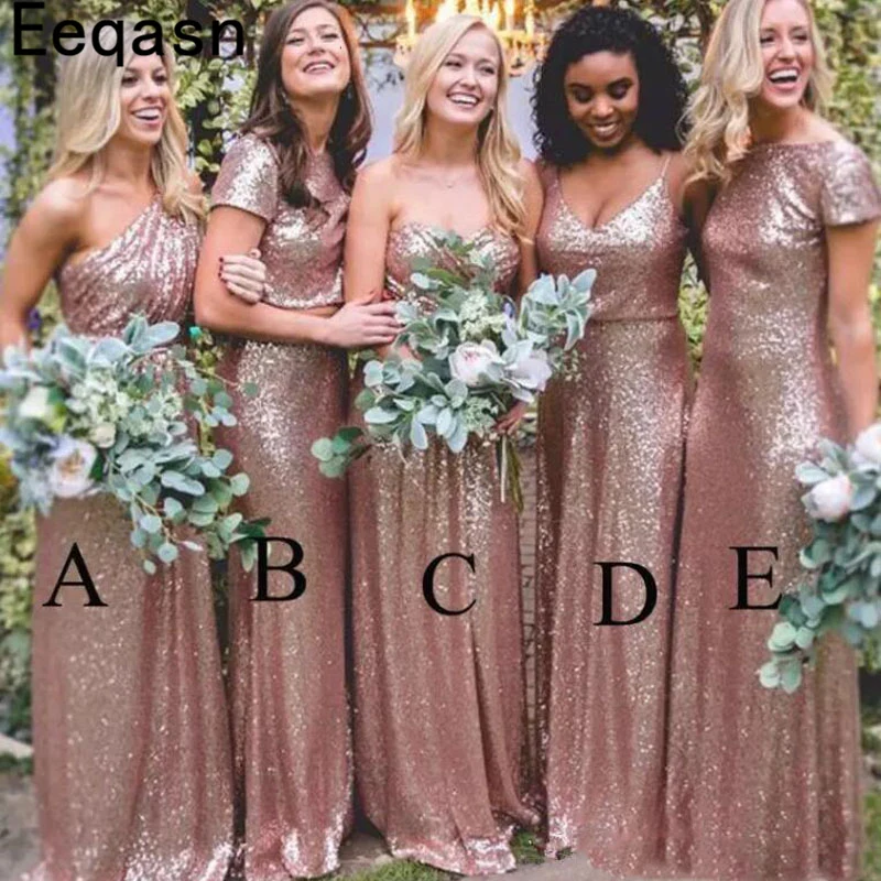 rose gold plus size bridesmaid dresses