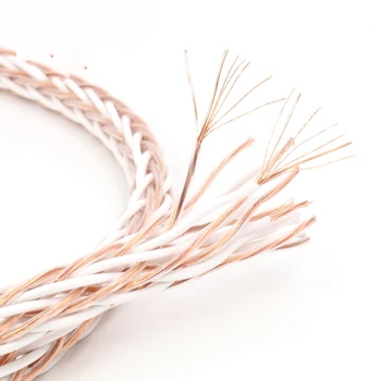 

Free shipping 8TC 7N pure copper Bulk speaker cable without Terminal Speaker cable