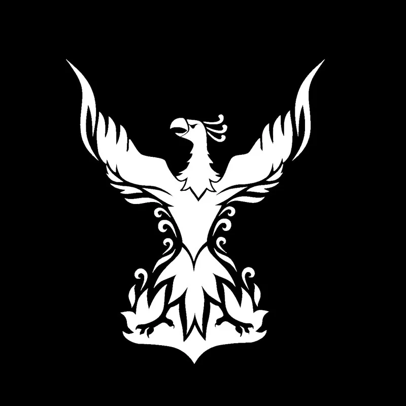 QYPF 12 8 см * 15 1 Феникс фантастическая птица пламени виниловая Автомобильная