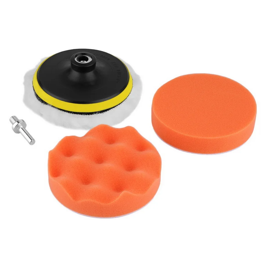

5 inch Buffing Pad Auto Car Polishing sponge Wheel Kit With M10 Drill Adapter Buffer Car Sponges, Cloths & Brushes