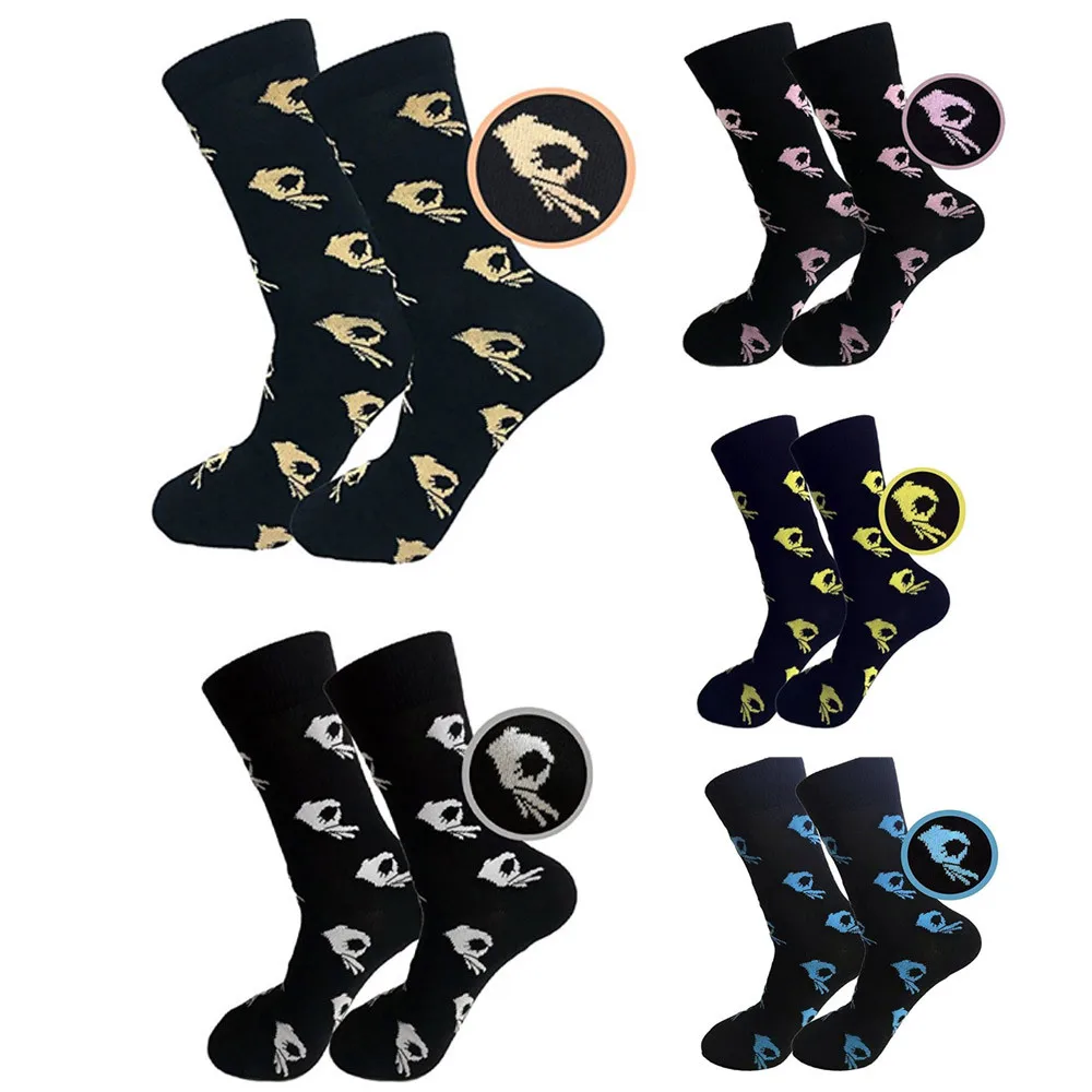 Fashion Socks Women Pure Color Printed Harajuku Socks