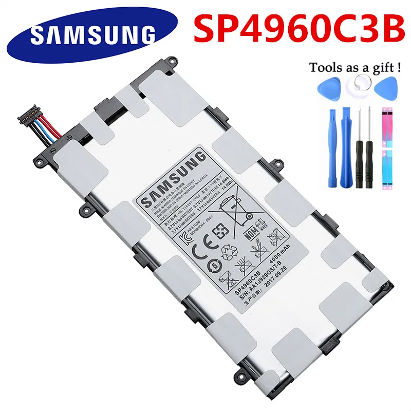 

SAMSUNG Original Replacement Battery SP4960C3B For Samsung GALAXY Tab 7.0 Plus P3110 P3100 P6200 P6210 Tablet Battery 4000mAh