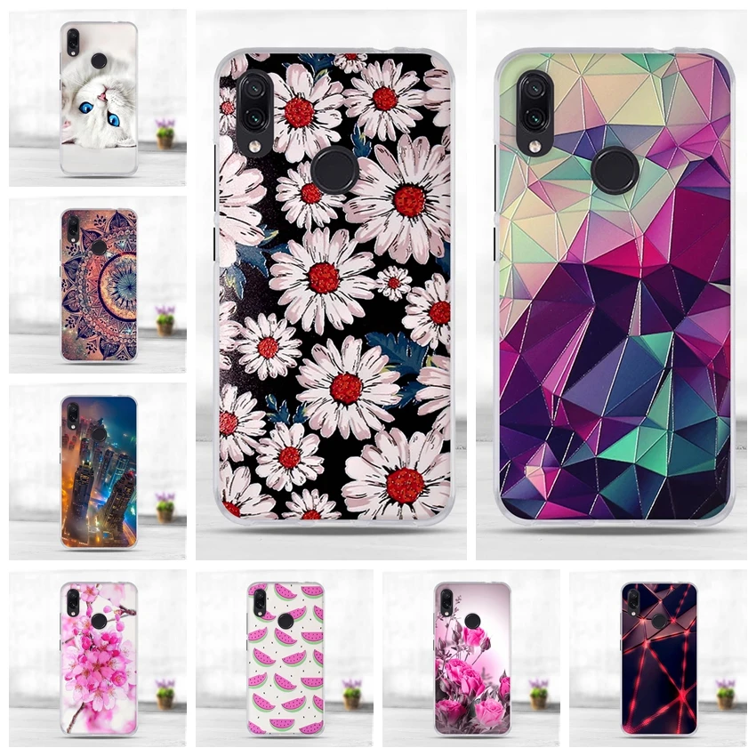 Untuk Funda Xiaomi Redmi Note 7 Case Penutup untuk Xiaomi Redmi Note 7 Pro Ponsel Case Silicone Capa untuk Xiami redmi Note 7 Cellphone