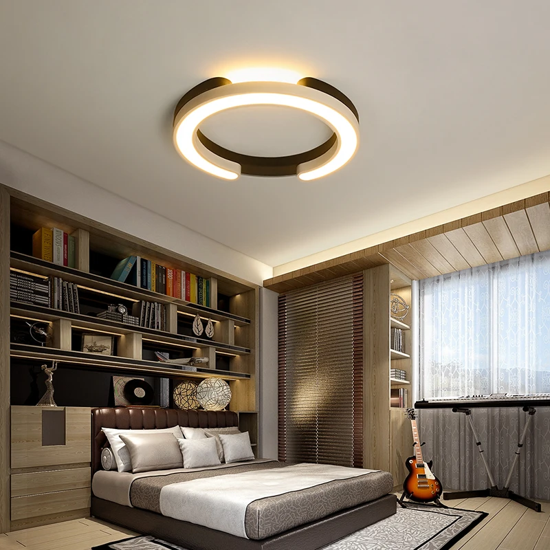 

Bedroom Modern minimalist led ceiling lamp main bedroom lamp second bedroom round warm romantic creative home lamps