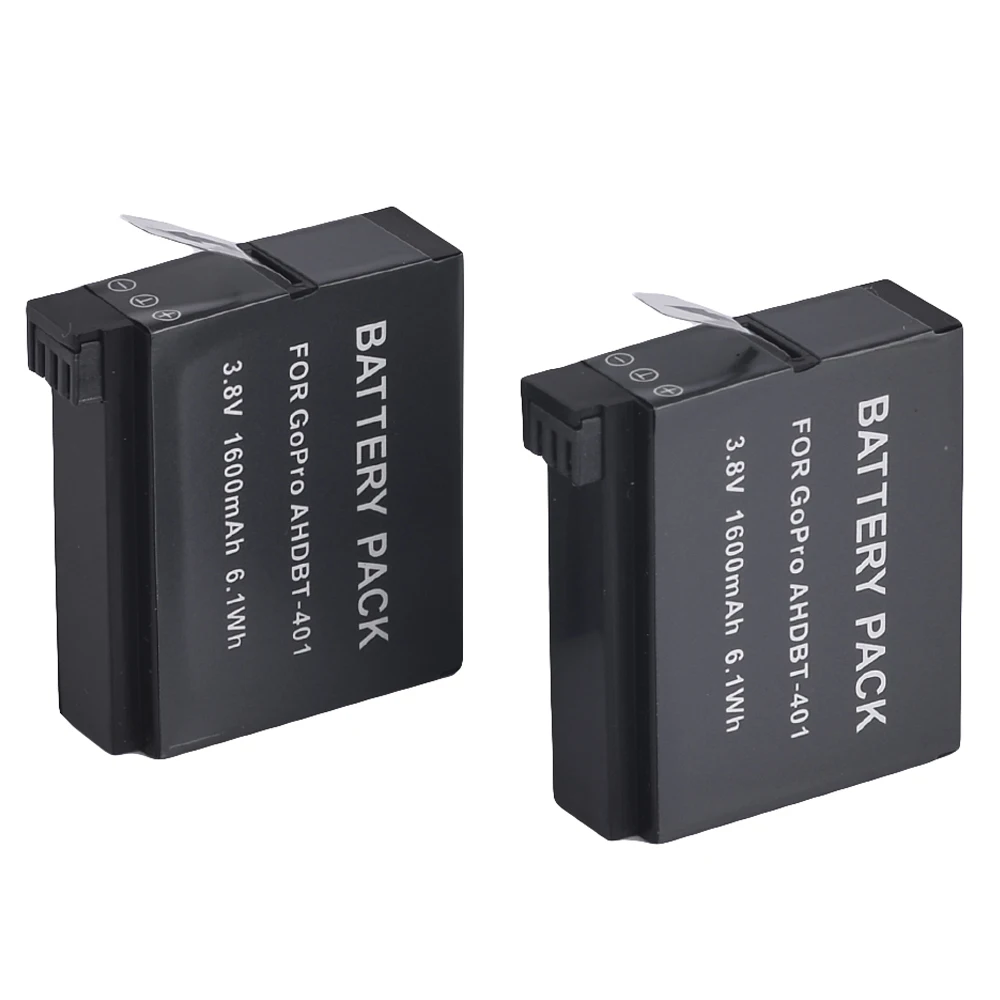 

HFES New USB Charger + 2 x 1600mAh Full Decoded AHDBT-401 Battery For Gopro Hero 4 Go Pro Hero 4