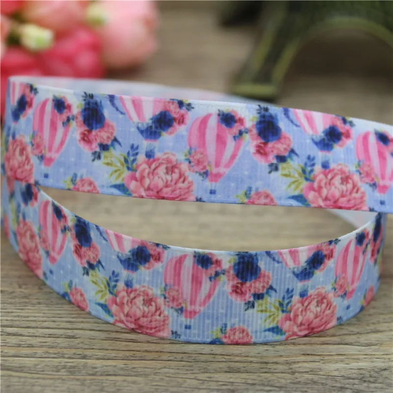 DHK 7/8 ''10yards тропический лист Фламинго шар печатных grosgrain ленты аксессуар hairbow головные уборы украшения B1692