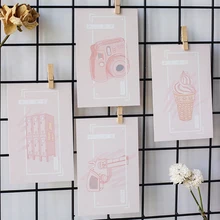 30 Pcs/box Pink dream greeting card blessing card message cards birthday card postcard gift dream box