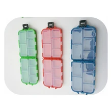 1 шт. высокая прочность ABS рыболовные снасти аксессуары коробка мини 10 Прямоугольный дизайн рыболовные снасти крышка 9.5cmx6.3x2.5cm