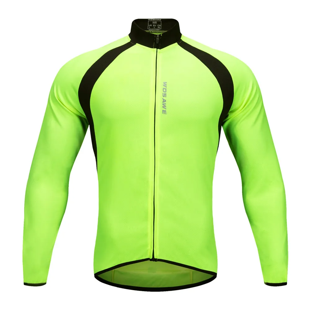 WOSAWE, Осенние майки для велоспорта, мужская спортивная одежда для велоспорта, дышащая велосипедная одежда для спуска на гору, MTB, светоотражающая одежда с длинным рукавом, велосипедные рубашки - Цвет: BC228 G