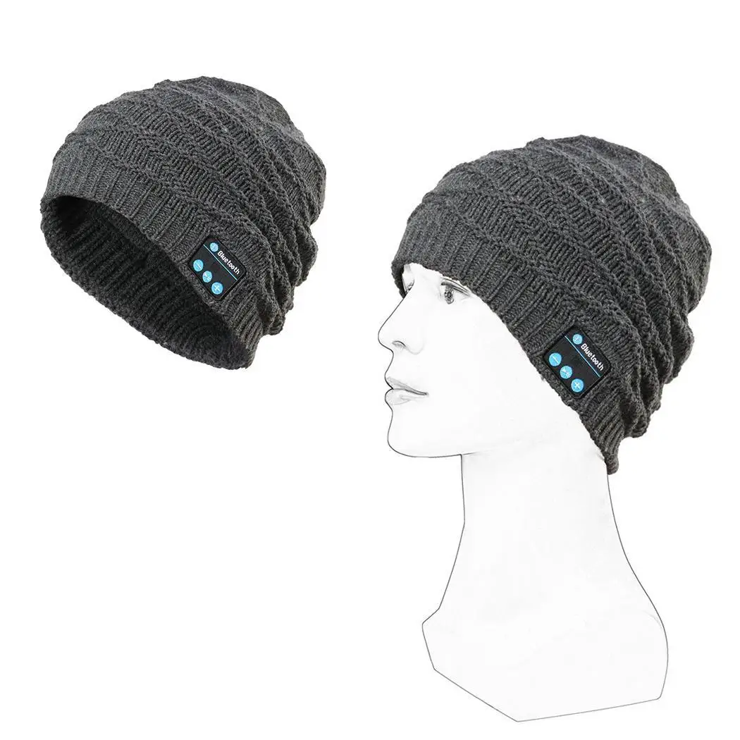 Unisex Soft Warm Bluetooth Music Hat Knitted DC 5V 2 hours With 1M 10M 3.7V/180mA V4.2 Headphone | Электроника
