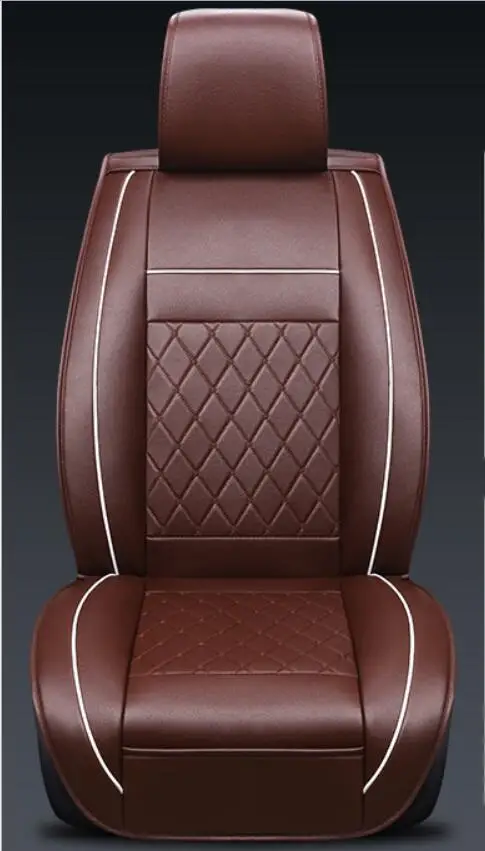 Чехлы для автомобильных сидений универсальные из искусственной кожи автомобильные чехлы для передних и задних сидений для hyundai solaris ix35 i30 ix25 Elantra accent tucson Sonata - Название цвета: 1pc Standard Edition