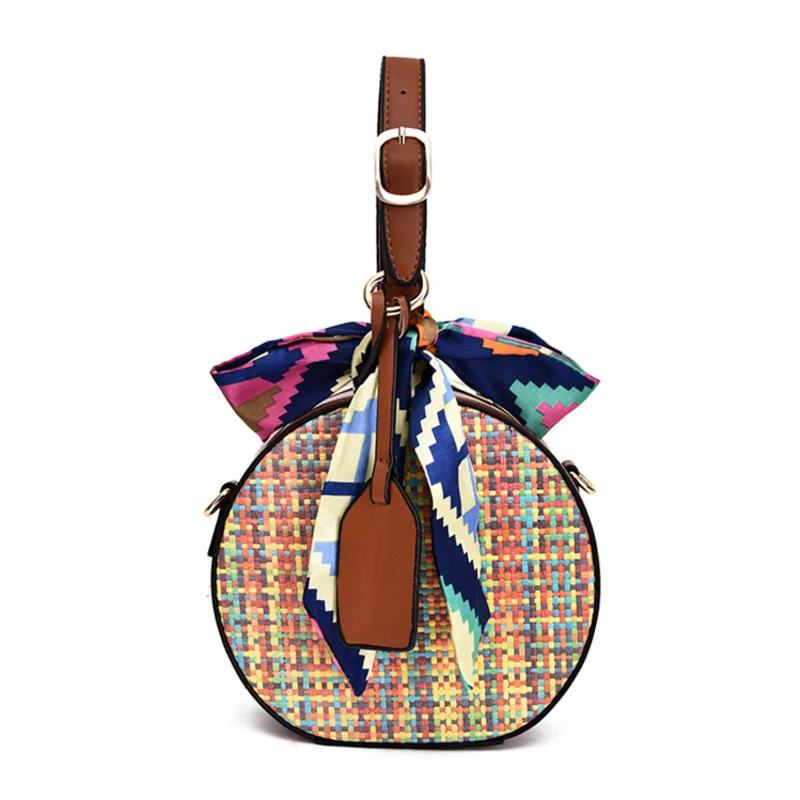 

Summer Crossbody Bags For Women 2018 Luxury Handbags Women Bags Designer Famous Brand Ladies chain ribbon Wicker Straw tote Bag