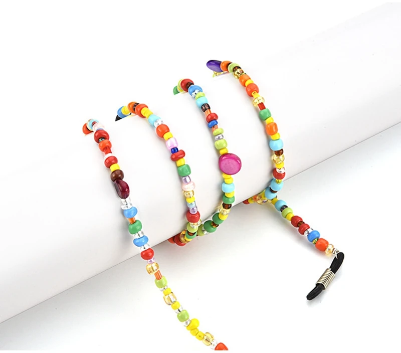 2018 модные женские туфли разноцветными бусинами очков очки для чтения Сеть держатель шнура Цепочки и ожерелья линзы сеть Шнур Веревка
