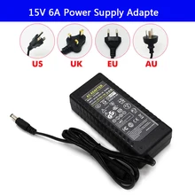 LED strip light Power Supply Adapter AC 100-240V to DC 15V 6A Charger Transformer 220V 15V 90W Converter with power cord Driver LED strip light Power Supply Adapter AC 100-240V to DC 15V 6A Charger Transformer 220V 15V 90W Converter with power cord Driver