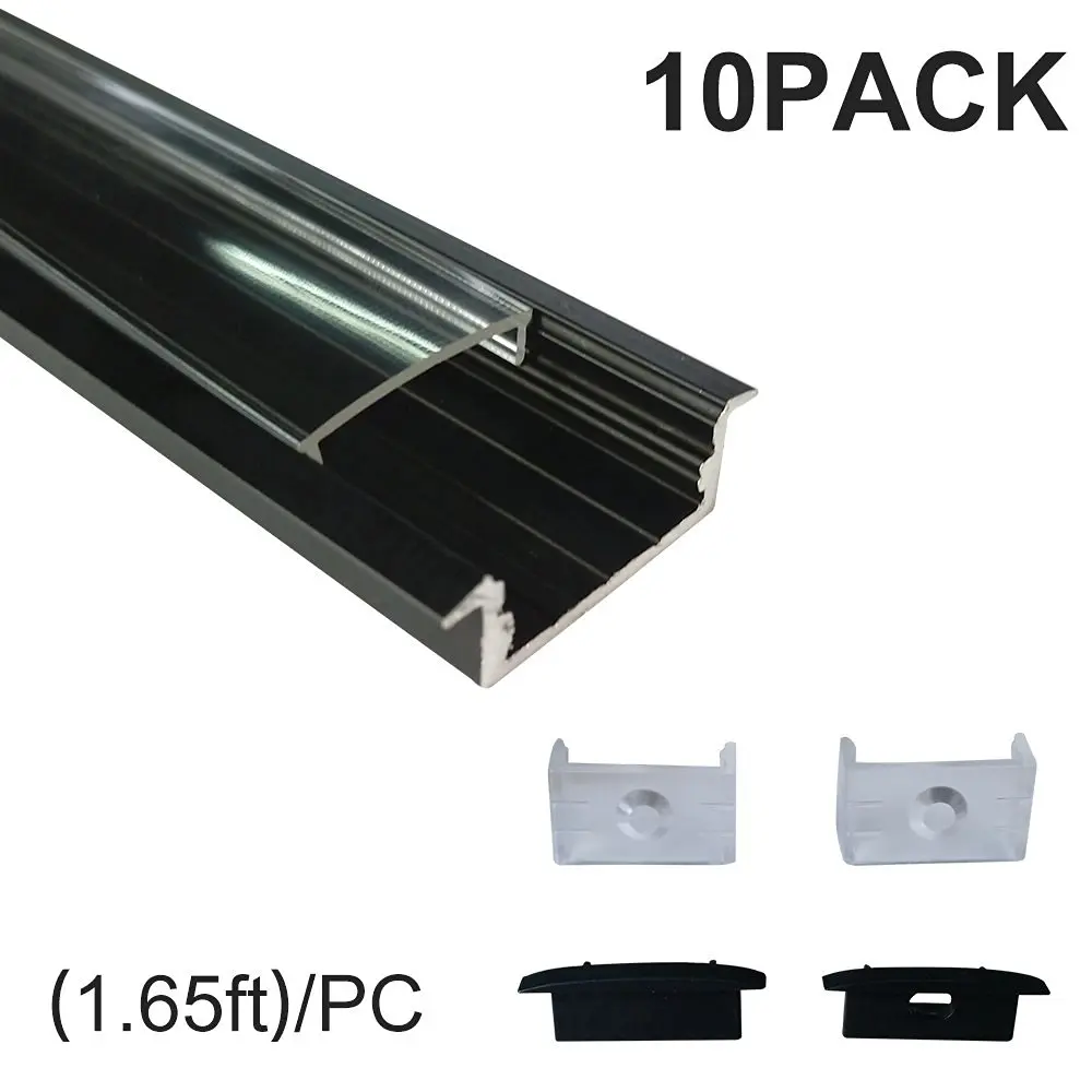 SamCreating Black U-Shape Aluminum Channel for flex/hard LED Strip Lights Aluminum Profile Clear Cover End Caps Mounting Clips SamCreating Black U-Shape Aluminum Channel for flex/hard LED Strip Lights Aluminum Profile Clear Cover End Caps Mounting Clips