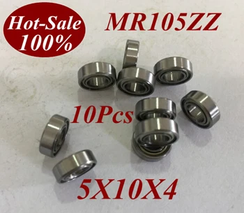 

10pcs Low noisy mr105zz mr105z mr105-zz 5xx10x4 5*10*4 Deep groove ball bearing micro miniature small bearing motor bearing