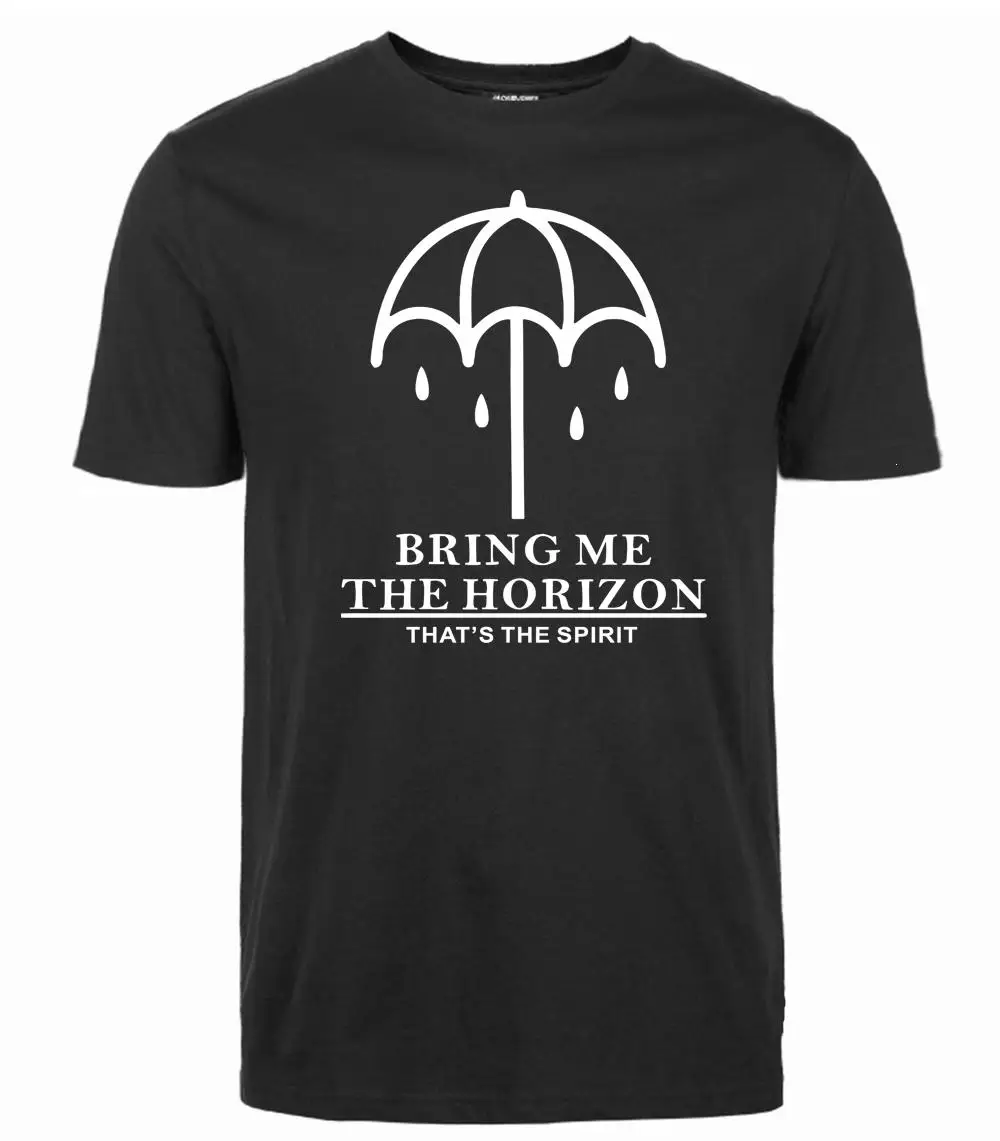 Смешно Top Brand Pp Clothing BRING ME THE HORIZON Печати летняя Мода Хип-Хоп Футболки мужской Хлопок