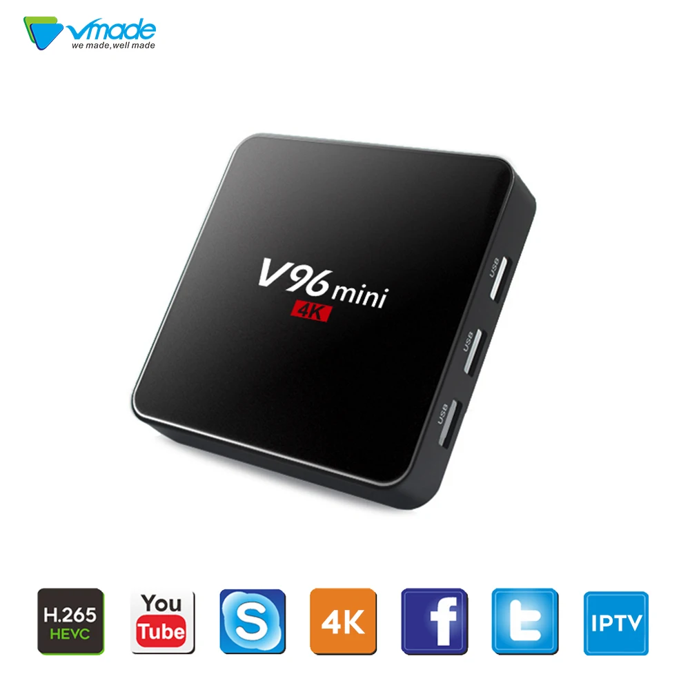 Vmade оригинальный Allwinner H3 V96 Мини ТВ коробка Android 7 1 Поддержка Bluetooth YouTube H.265 Смарт