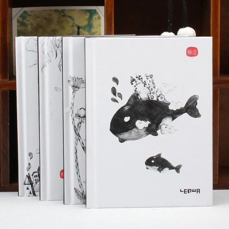 

Cute Whale" Pocket Journal Diary Blank Papers School Study Notebook