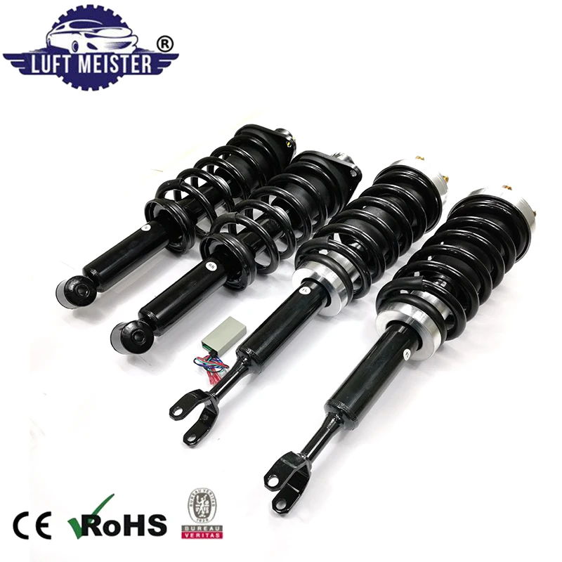 5pcs Fit for Audi A6 C5 4B Allroad, Quattro 1999-2006 Coil Spring Conversion Kit with EBM Air Suspension Struts Replacement