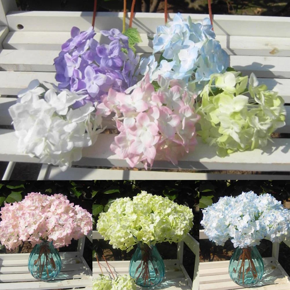 

Artificial Decor Hydrangea Flower Arrangement Realistic Room Home
