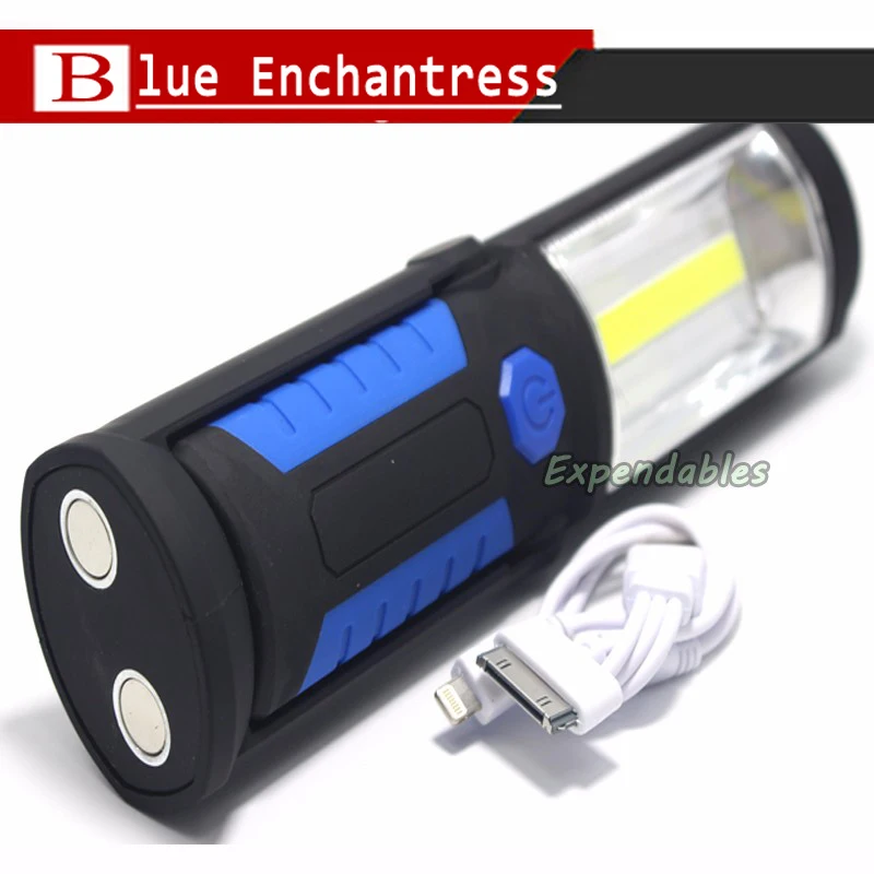 

2016 Hot 3W Bright USB Charging LED Flashlight Torch Work Stand Light Magnetic+HOOK Emergency Outdoor Vehicle Light