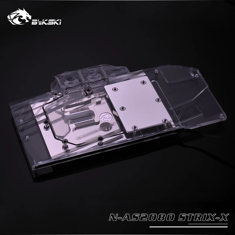Bykski N AS2080STRIX X полное покрытие видеокарты водяного охлаждения блок для Asus Rog Strix