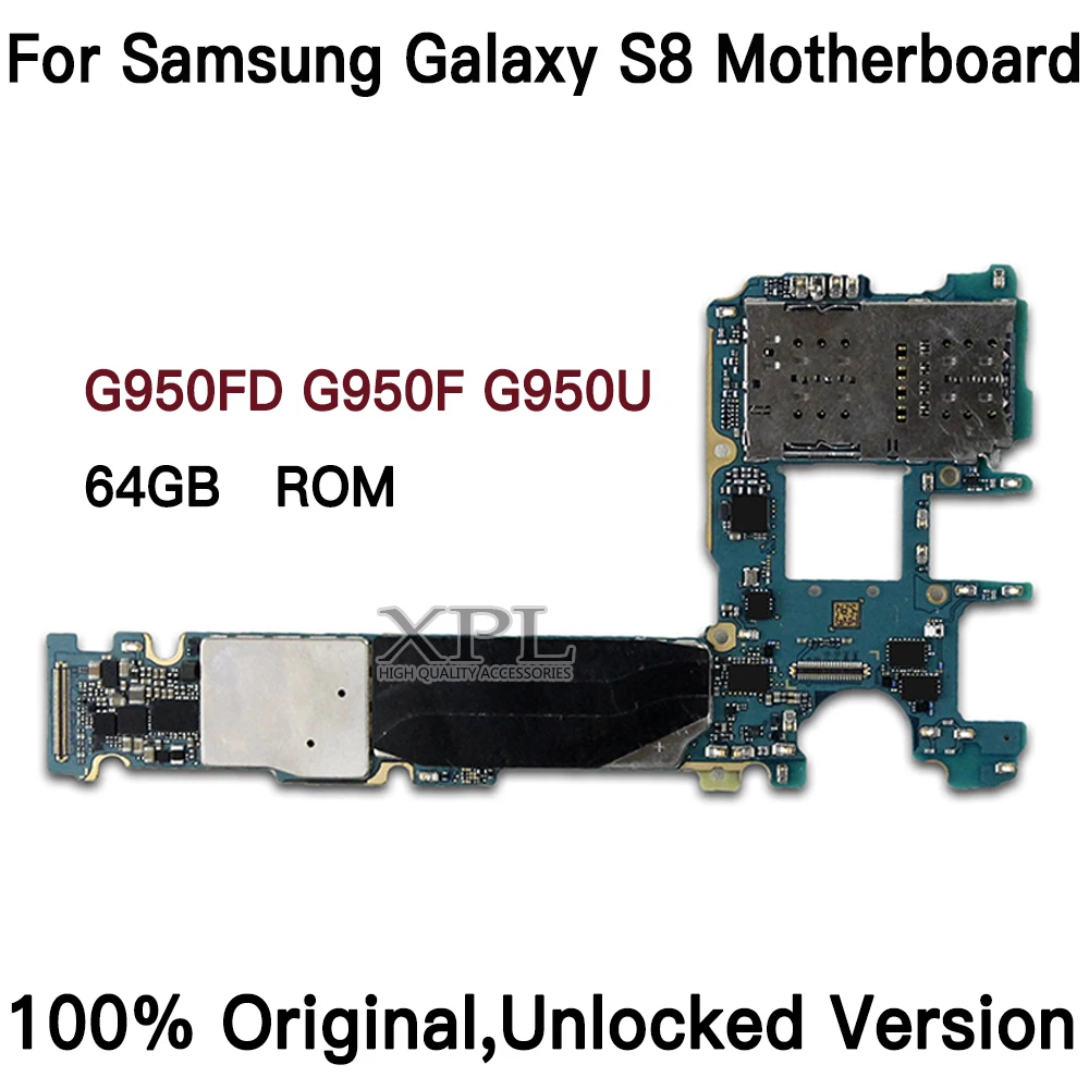 Разблокирована 64 ГБ с чипами материнская плата для Samsung Galaxy S8 G950 G950FD G950F