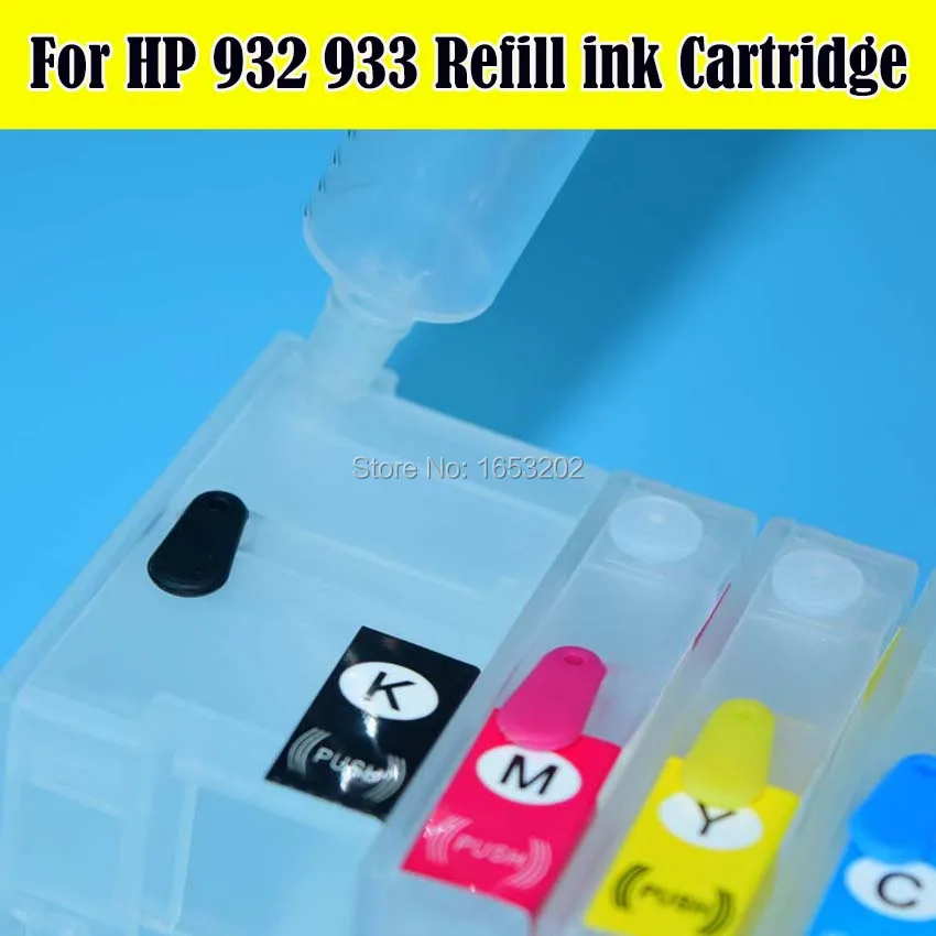 Refillable Ink Cartridge Printer Supplies Ink Cartridge Inkjet Ink Cartridge for HP Printer 932 933 932XL 933XL Officejet 7612 7512 7510 6100 7610 7110 6700 6600e
