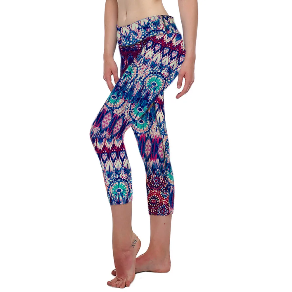 

Perimedes High Waist Fitness Yoga Sport Pants Printed Stretch Cropped Female Training Trousers Tight female 3D Leggings#y10