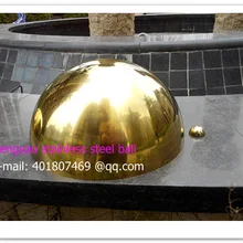 150 мм диаметр, 201 нержавеющая сталь золотое полушарие, полая полусфера, украшение в виде Метопа, покрытие титановое