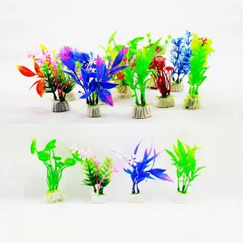 

10 Pcs/Set Aquarium Ornament Artificial Plants Simulation Water Grass Live Plant Fish Tank Landscape Decoration For Drop Ship